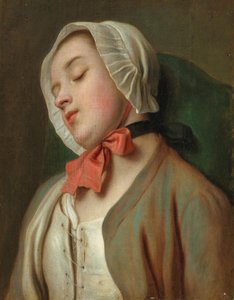 Śpiąca młoda kobieta, połowa XVIII wieku. autorstwa Pietro Antonio Rotari