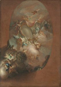 Studium do "Apoteozy Ferdynanda IV i Marii Karoliny, króla i królowej Neapolu" (dla Palazzo dei Regi Studi, Neapol) autorstwa Pietro Bardellino