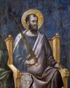 Sąd Ostateczny: Fragment apostoła św. Pawła (Fresco autorstwa Pietro Cavallini