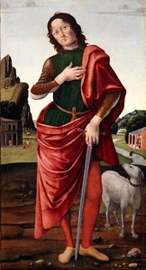 Św. Julian Szpitalnik (olej na płótnie) autorstwa Pietro Donzelli