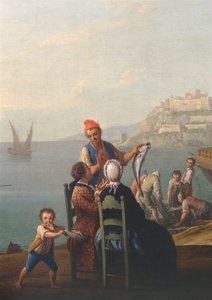 Sprzedawca ryb (szczegóły) autorstwa Pietro Fabris