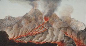 Tablica X z Campi Phlegraei: Obserwacje wulkanów dwóch Sycylii autorstwa Williama Hamiltona, 1776 (wc na papierze) autorstwa Pietro Fabris