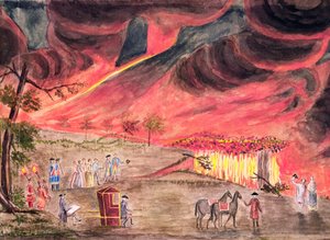 Sir William Hamilton (1730-1803) Badanie erupcji Wezuwiusza w 1771 r. autorstwa Pietro Fabris