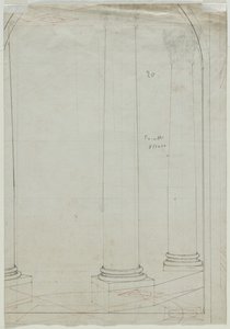 Rysunek architektoniczny kolumn (verso)
