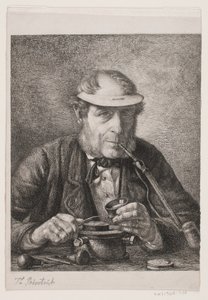 Portret ojca artysty, medalisty F.C. Crohna autorstwa Pietro Købke Krohn