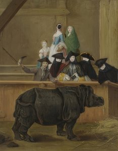 Wystawa nosorożca w Wenecji. Prawdopodobnie 1751 r.
