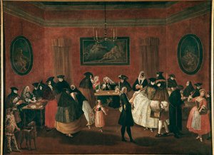 Il Ridotto (Foyer) Obraz Pietro Longhi (1702-1785) 1750 Dim 96x131 cm Wenecja, Ca 