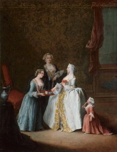 Dama w toalecie, koniec lat czterdziestych XVIII wieku. autorstwa Pietro Longhi