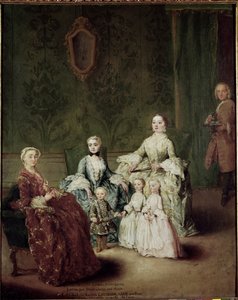Portret rodziny Sagredo. Obraz Pietro Longhi (1702-1785) autorstwa Pietro Longhi