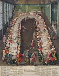 Bankiet w Casa Nani, wydany na cześć ich gościa, Clemente Augusto, elektora arcybiskupa Kolonii, 9 września 1755