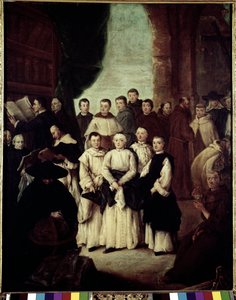 Bractwo Weneckie (La frateria di Venezia) - Obraz Pietro Longhi (1702-1785), olej na płótnie, 61x49 cm autorstwa Pietro Longhi