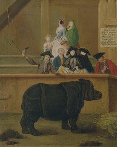 Nosorożec, 1751 autorstwa Pietro Longhi