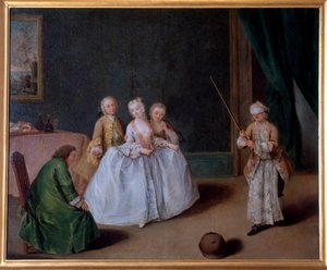 Gra w garnek (malarstwo, ok. 1760) autorstwa Pietro Longhi