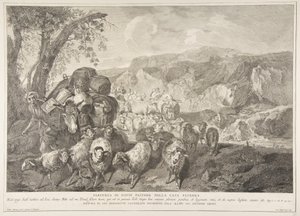 Wyjazd Pasterza Dawida z Domu Ojca Partenza di David pastore..., 1743-63. autorstwa Pietro Monaco