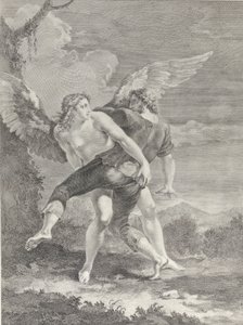 Jakub walczący z aniołem, 1730-39.