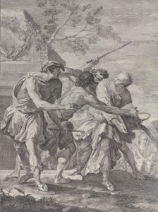 Mojżesz w obronie córek Jetro, 1732-50.
