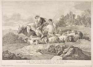 Jeden z Synów Noego, który idzie zaludnić część ziemi Uno de figli di Noè c..., 1743-63.