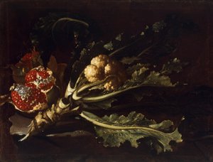 Kalafior i Granaty autorstwa Pietro Paolo Bonzi