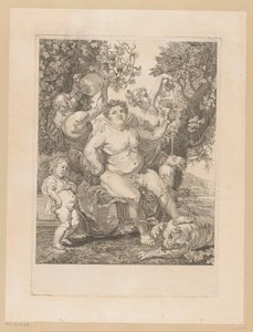 Bachus na beczce wina autorstwa Pietro Peiroleri