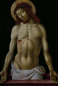 Chrystus w Piecie, by Perugino (1450 ca-1523), olej na desce, cm 525x365 autorstwa Pietro Perugino
