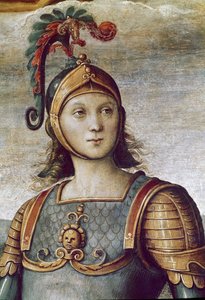 Horatius Cocles, fragment siły i umiarkowania (Fresco autorstwa Pietro Perugino