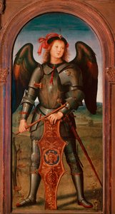 Poliptyk Chartreuse of Pavia: „” Archanioł Michał”” Obraz Pietro Vannucci dit il Perugino (The Perugin autorstwa Pietro Perugino