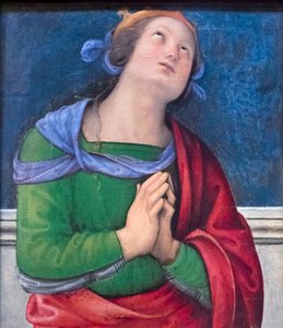 Święta Flawia (olej na drewnie) autorstwa Pietro Perugino