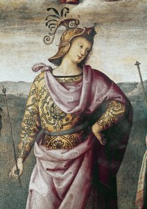 Scipio Africanus, detal Siła i Umiarkowanie (Fresco autorstwa Pietro Perugino