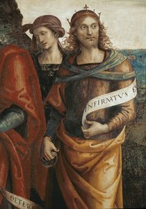Salomon, fragment Wiecznego Ojca Otacza z Prorokami i Sybillami (Fresco autorstwa Pietro Perugino