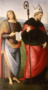 Św. Jan Ewangelista i św. Augustyn z Hippony, ok. 1502-21 autorstwa Pietro Perugino