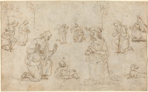 Adoracja pasterzy autorstwa Pietro Perugino