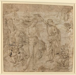 Chrzest Chrystusa autorstwa Pietro Perugino