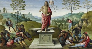 Zmartwychwstanie, 1496-1500 autorstwa Pietro Perugino
