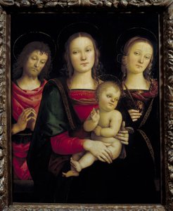 Dziewica z Dzieciątkiem w otoczeniu św. Jana Chrzciciela i św. Katarzyny Obraz Pietro Vannucci dit il Perugino (Le Perugin autorstwa Pietro Perugino