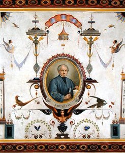 Portret Lorenza Bartoliniego (1777-1850), fragment sufitu Sala del Sindaco autorstwa Pietro Pezzati