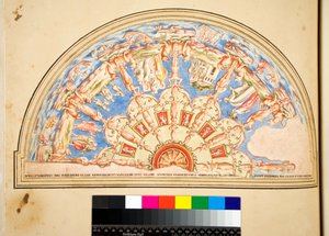 Projekt na lunetę sufitową autorstwa Pietro Santi Bartoli