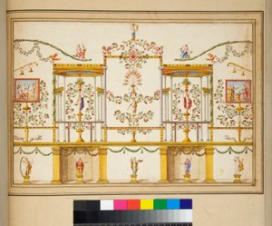 Duży projekt ściany z obrazami. autorstwa Pietro Santi Bartoli