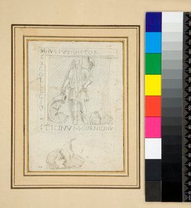 Cippus M. Juliusa Victora (ołówek) autorstwa Pietro Santi Bartoli