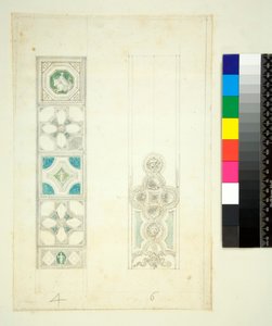 Sklepienie Willi Madama (czarna kreda, niektóre piórem i brązowym tuszem. zabarwione akwarelą) autorstwa Pietro Santi Bartoli