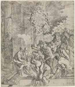 Adoracja Trzech Króli autorstwa Pietro Testa