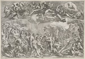 Alegoria Jesieni Cztery pory roku (tytuł serii) autorstwa Pietro Testa