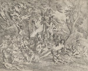 Ogród Wenus, który leży pośrodku przed hermą Pana i otacza ..., ca. 1631-37.