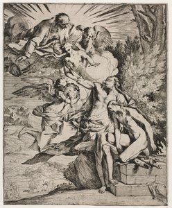 Ofiara Abrahama autorstwa Pietro Testa