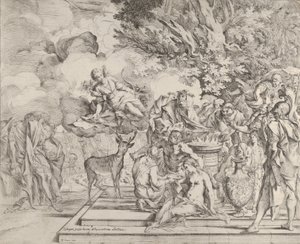 Ofiara Ifigenii, ca. 1640-42. autorstwa Pietro Testa