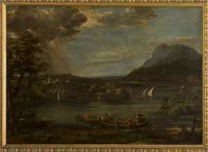 Pejzaż z wezwaniem św. Piotra autorstwa Pietro da Cortona