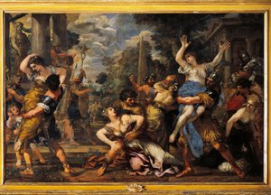 Porwanie Sabinek Obraz Pietro da Cortony (Kamień Cortony) (Pietro Berrettini