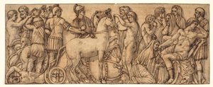 Fryz z rzymskiego sarkofagu(?) autorstwa Pietro da Cortona