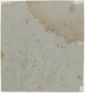 Szkic do Lota i jego córek, XVII wiek. autorstwa Pietro da Cortona