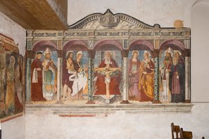 Kościół Saint Pietro i Paolo, Valvasone, Friuli, Włochy (fresk) autorstwa Pietro da Vicenza