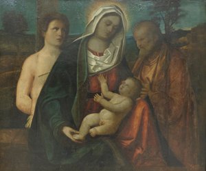 Święta rodzina ze świętym Sebastianem (obraz) autorstwa Pietro degli Ingannati